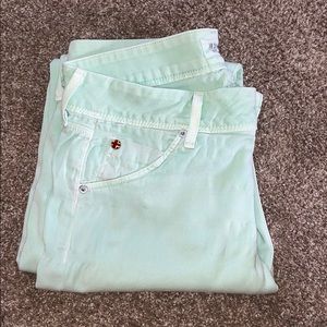 Hudson Collin Signature Mint Skinny Jeans // SZ 29